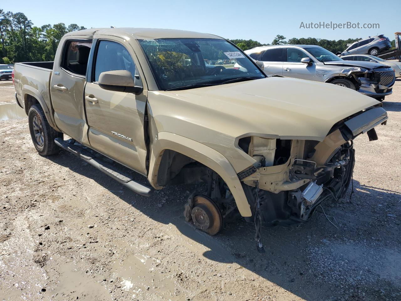 2019 Toyota Tacoma Double Cab Tan vin: 5TFAZ5CN4KX085000