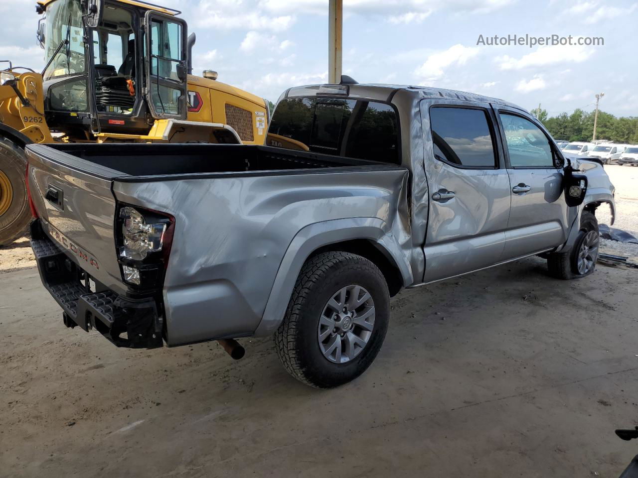 2019 Toyota Tacoma Double Cab Серебряный vin: 5TFAZ5CN5KX078511