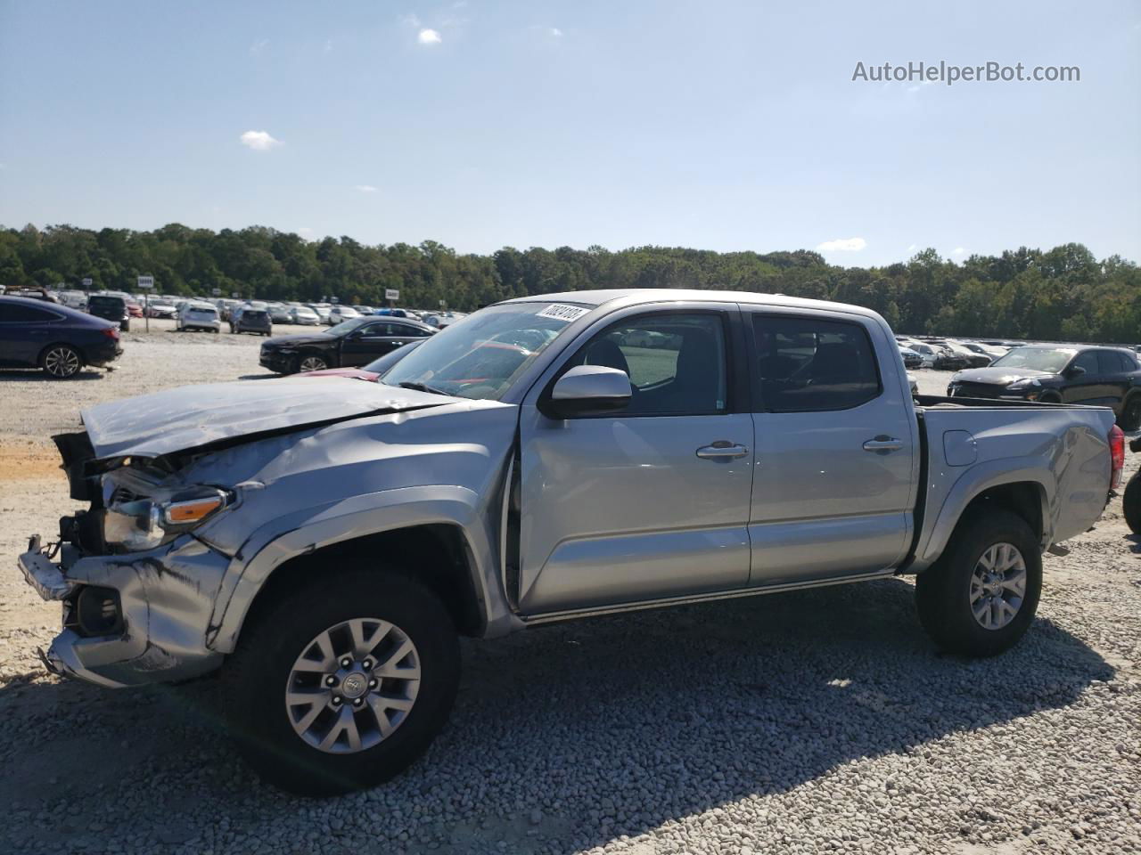 2019 Toyota Tacoma Double Cab Серебряный vin: 5TFAZ5CN5KX078511