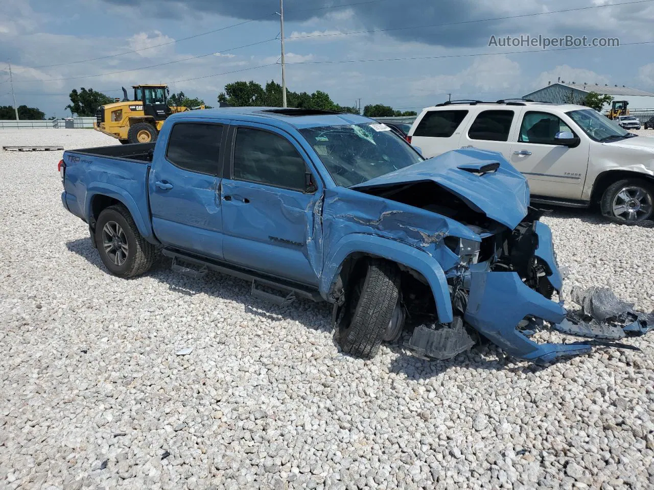 2019 Toyota Tacoma Double Cab Синий vin: 5TFAZ5CN5KX082977