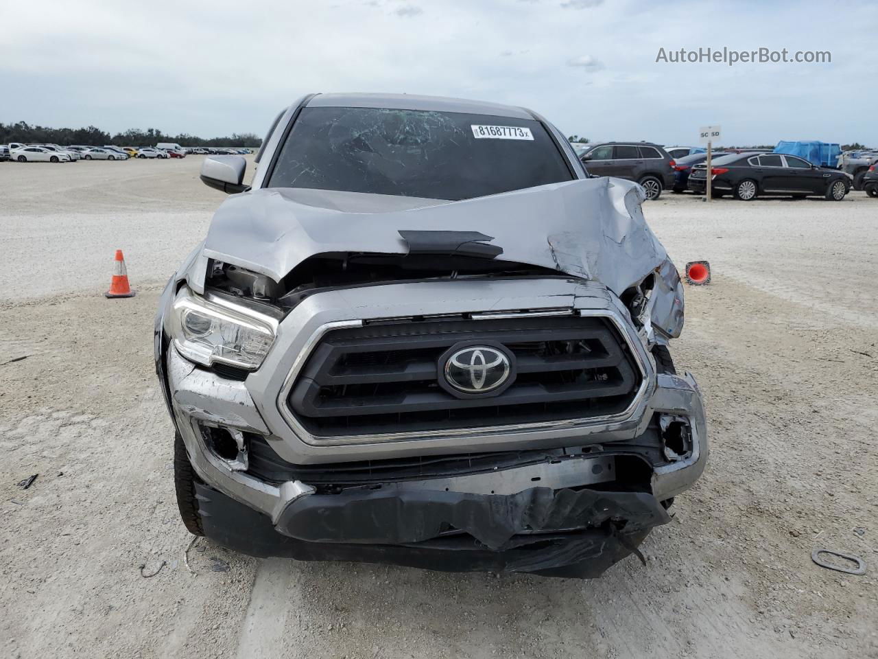 2020 Toyota Tacoma Double Cab Серебряный vin: 5TFAZ5CN5LX088652