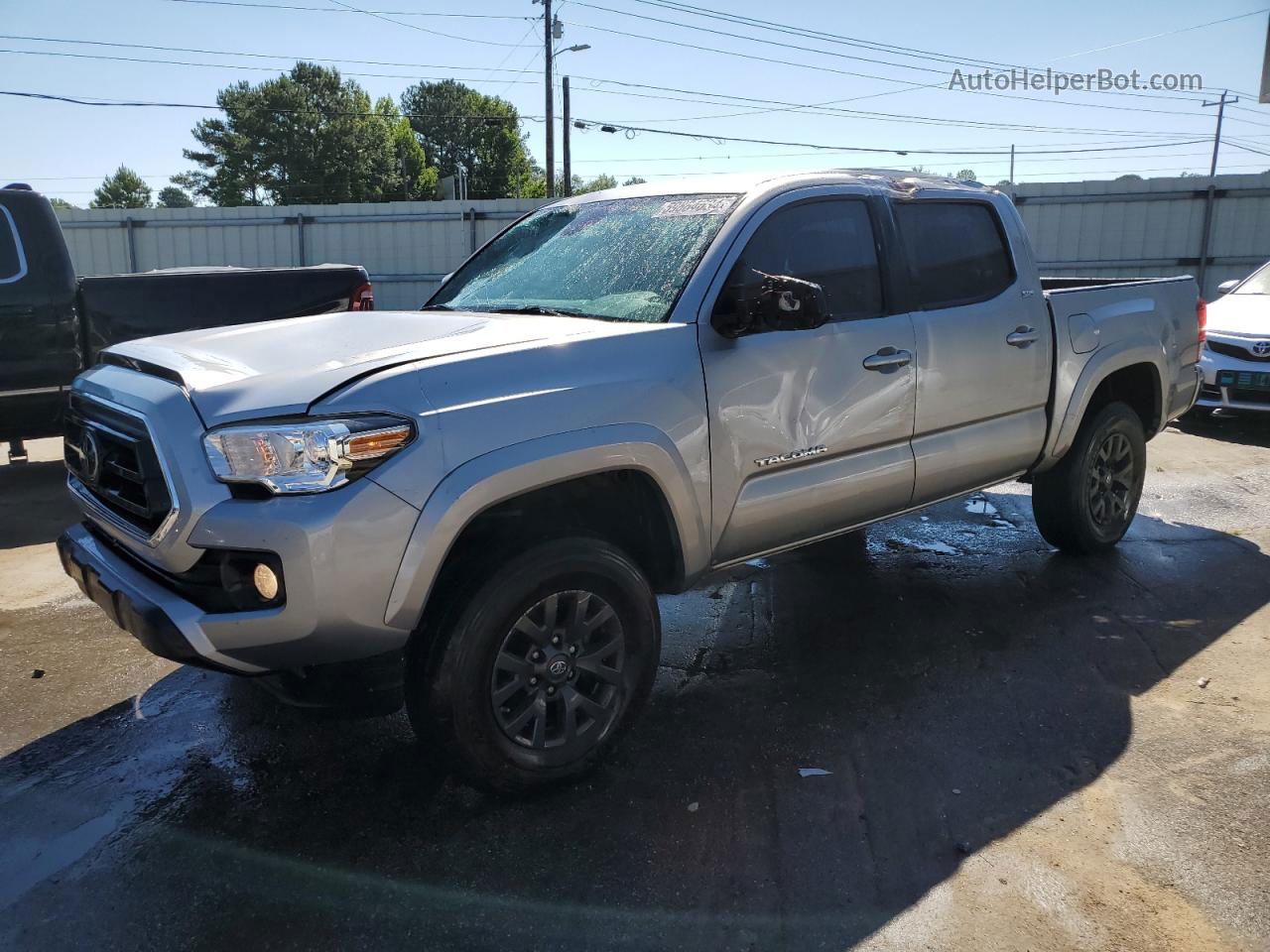 2020 Toyota Tacoma Double Cab Silver vin: 5TFAZ5CN5LX091146