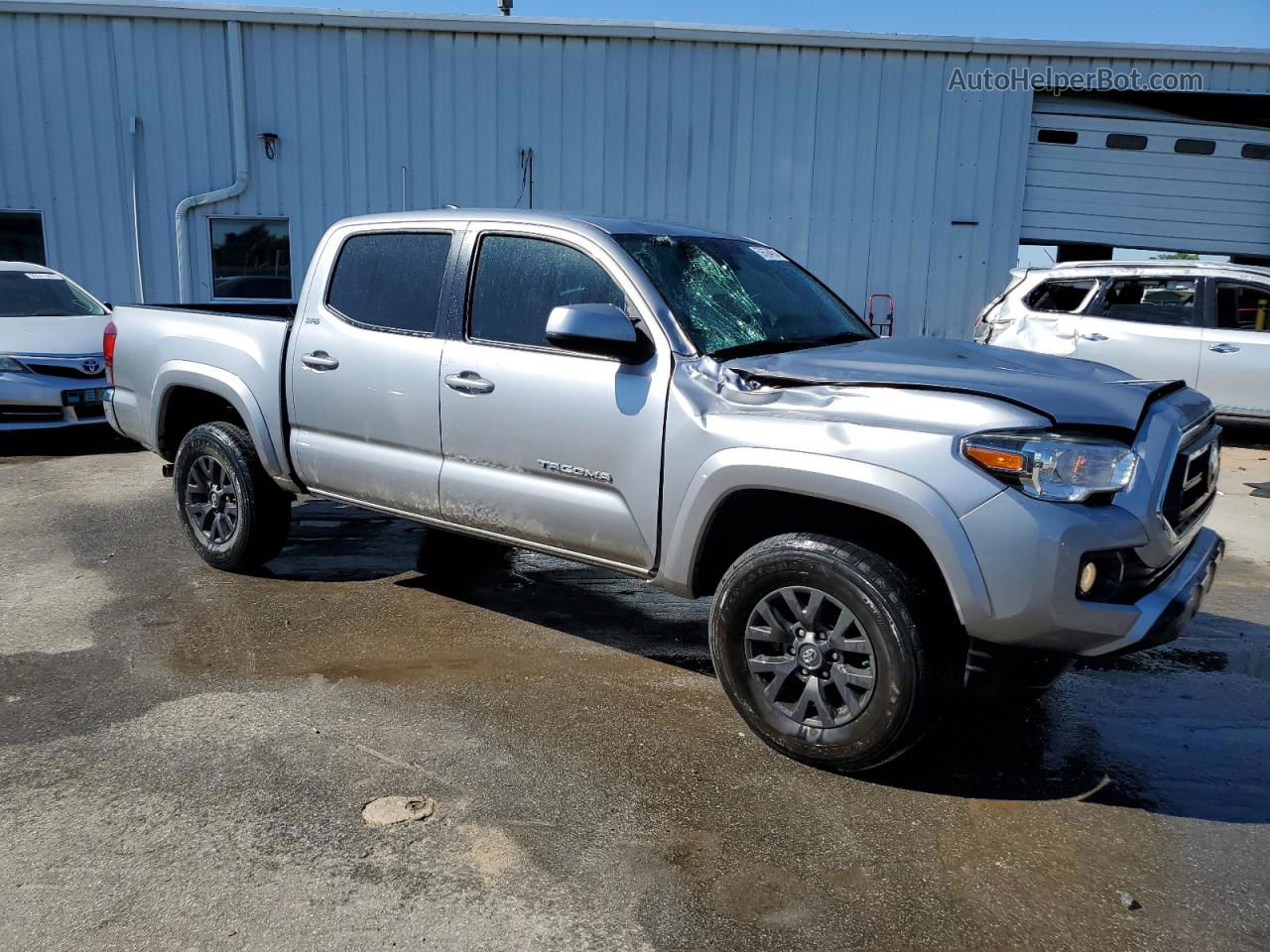 2020 Toyota Tacoma Double Cab Silver vin: 5TFAZ5CN5LX091146