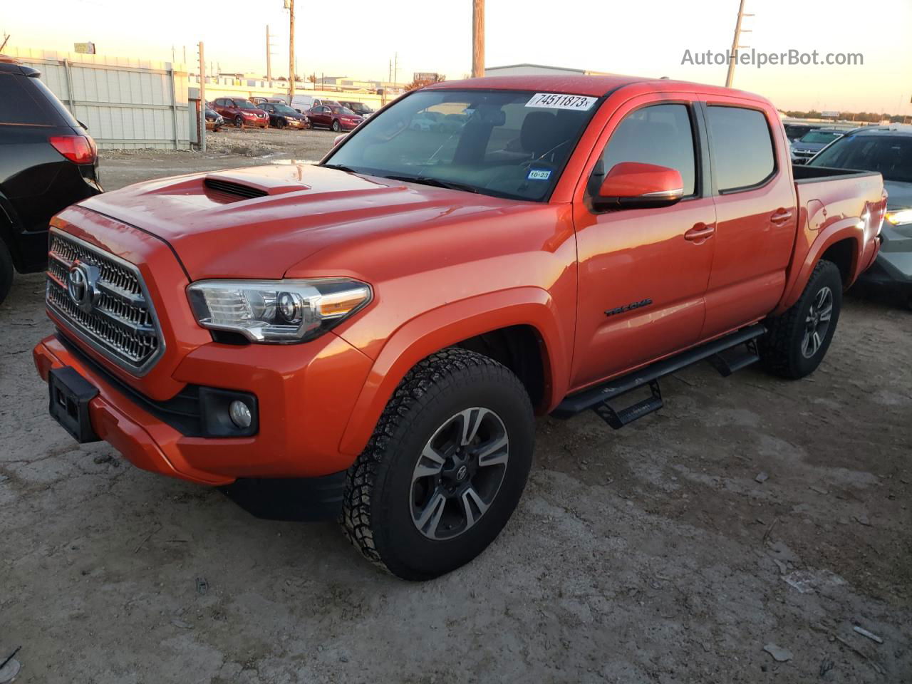 2017 Toyota Tacoma Double Cab Оранжевый vin: 5TFAZ5CN7HX053540