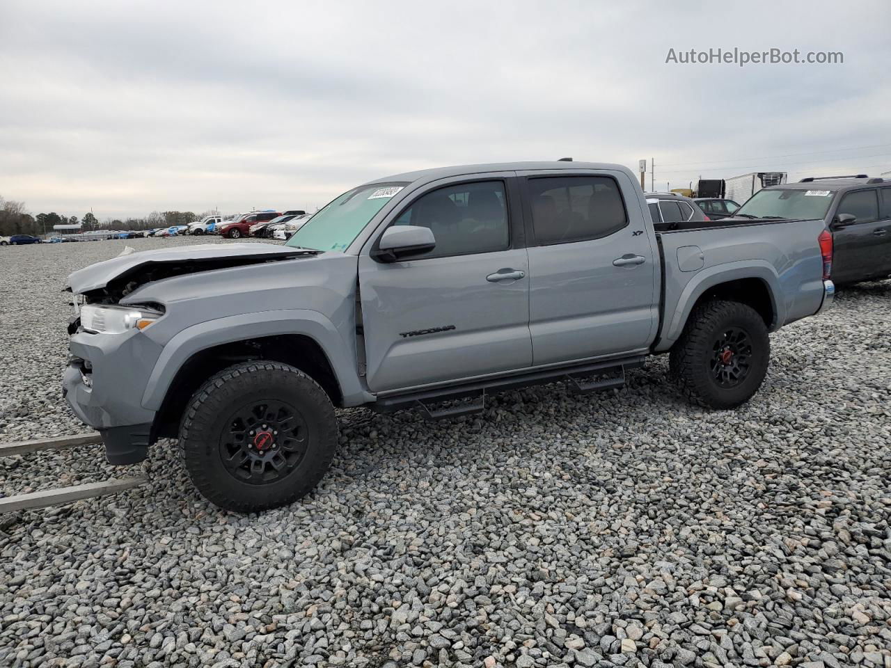 2021 Toyota Tacoma Double Cab Gray vin: 5TFAZ5CN7MX102875