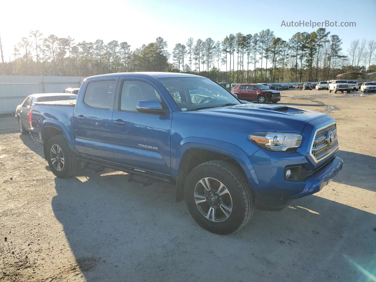 2017 Toyota Tacoma Double Cab Blue vin: 5TFAZ5CN8HX036570