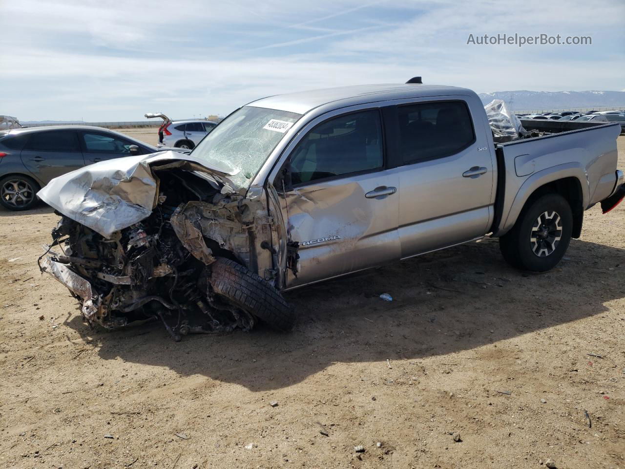 2020 Toyota Tacoma Double Cab Silver vin: 5TFAZ5CN8LX089746