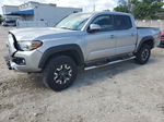 2017 Toyota Tacoma Double Cab Silver vin: 5TFAZ5CN9HX027408