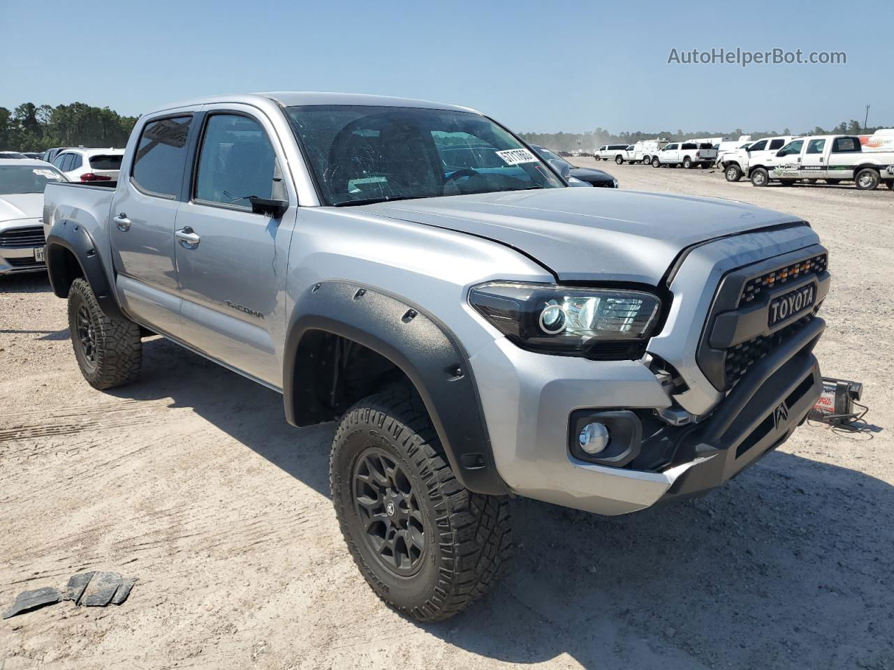 2020 Toyota Tacoma Double Cab Серебряный vin: 5TFAZ5CN9LX091389