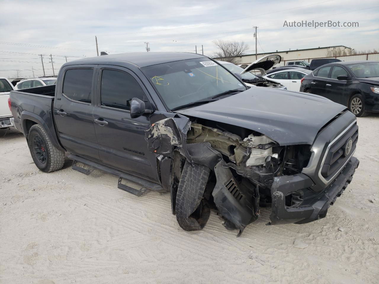 2021 Toyota Tacoma Double Cab Gray vin: 5TFAZ5CN9MX097811