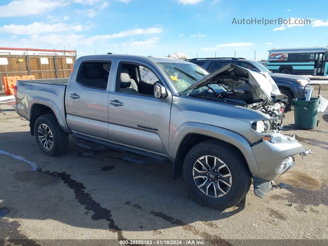 2021 Toyota Tacoma Trd Sport Silver vin: 5TFAZ5CN9MX112646