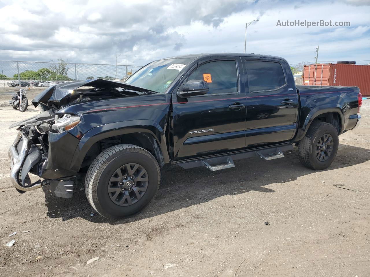 2021 Toyota Tacoma Double Cab Черный vin: 5TFAZ5CNXMX095355