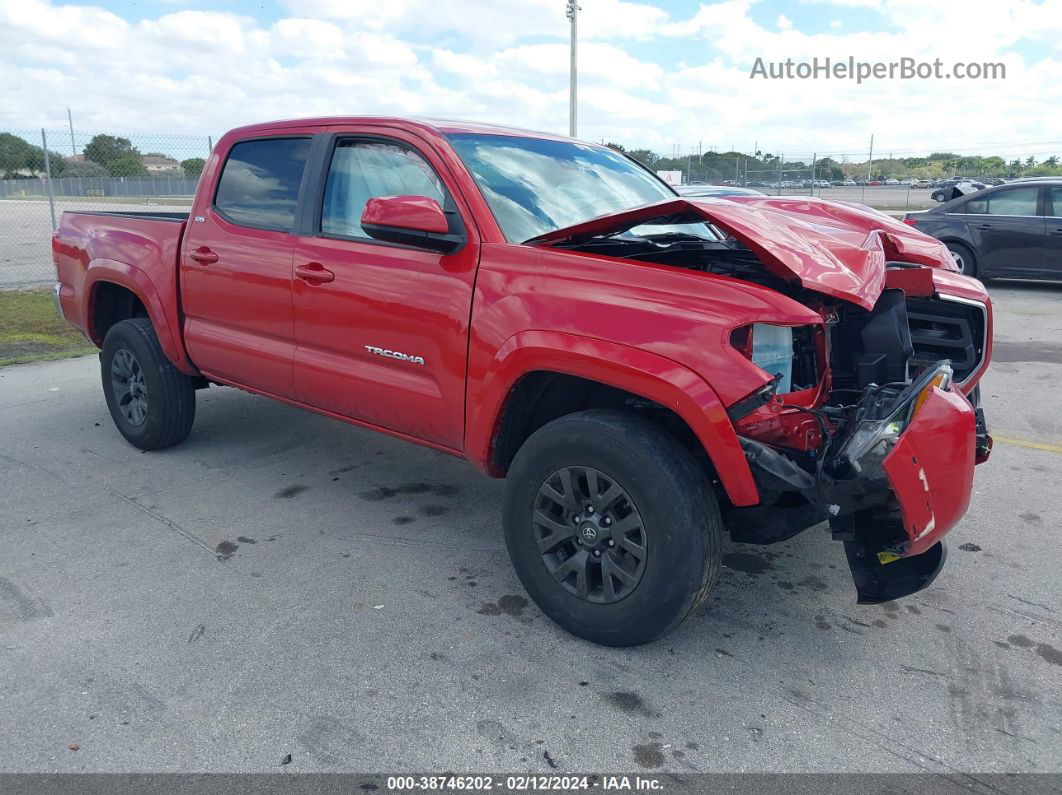 2021 Toyota Tacoma Sr5 V6 Красный vin: 5TFAZ5CNXMX099566