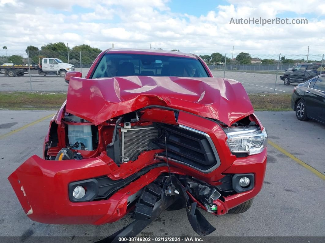 2021 Toyota Tacoma Sr5 V6 Red vin: 5TFAZ5CNXMX099566