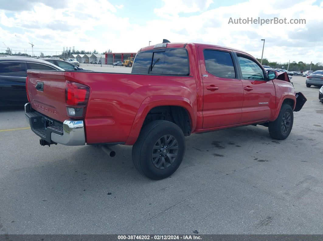 2021 Toyota Tacoma Sr5 V6 Red vin: 5TFAZ5CNXMX099566