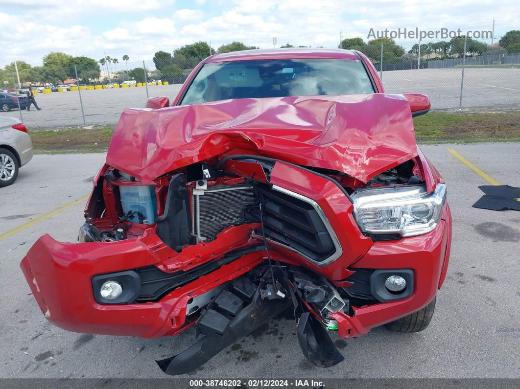 2021 Toyota Tacoma Sr5 V6 Red vin: 5TFAZ5CNXMX099566