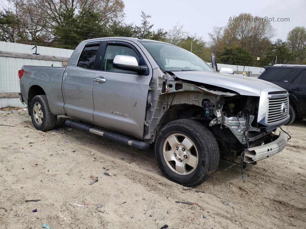 2012 Toyota Tundra Double Cab Limited Silver vin: 5TFBY5F11CX217762