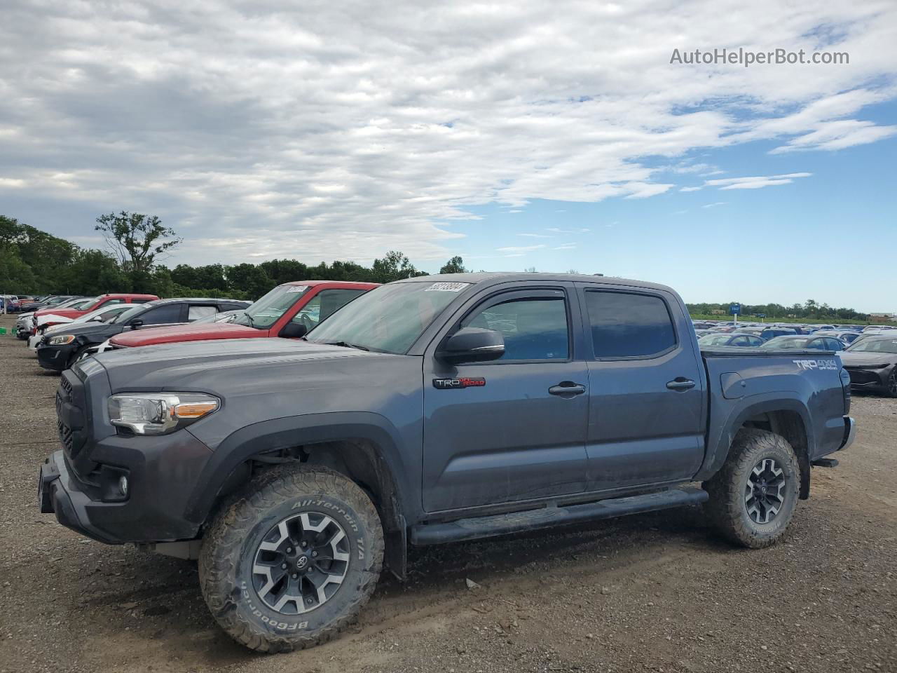 2019 Toyota Tacoma Double Cab Gray vin: 5TFCZ5AN0KX180181