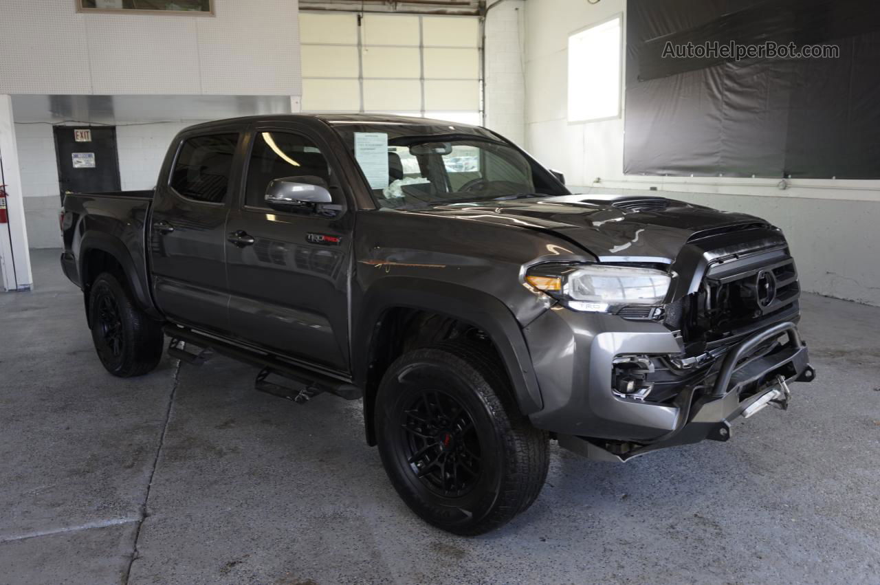 2020 Toyota Tacoma Double Cab Gray vin: 5TFCZ5AN0LX237271