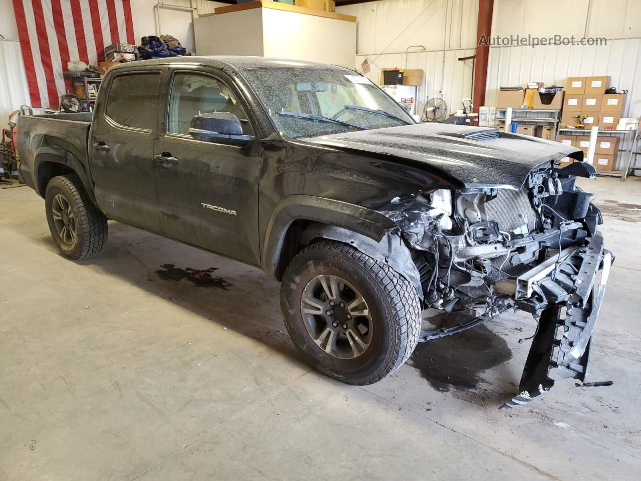 2017 Toyota Tacoma Double Cab Black vin: 5TFCZ5AN1HX070894