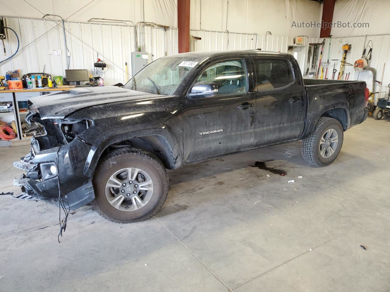 2017 Toyota Tacoma Double Cab Black vin: 5TFCZ5AN1HX070894