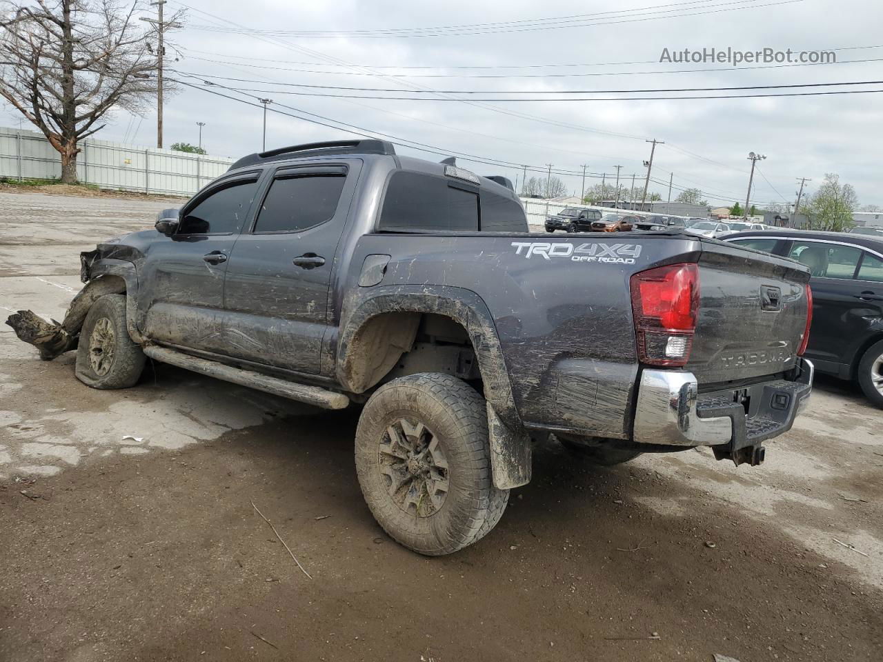 2019 Toyota Tacoma Double Cab Gray vin: 5TFCZ5AN2KX178139