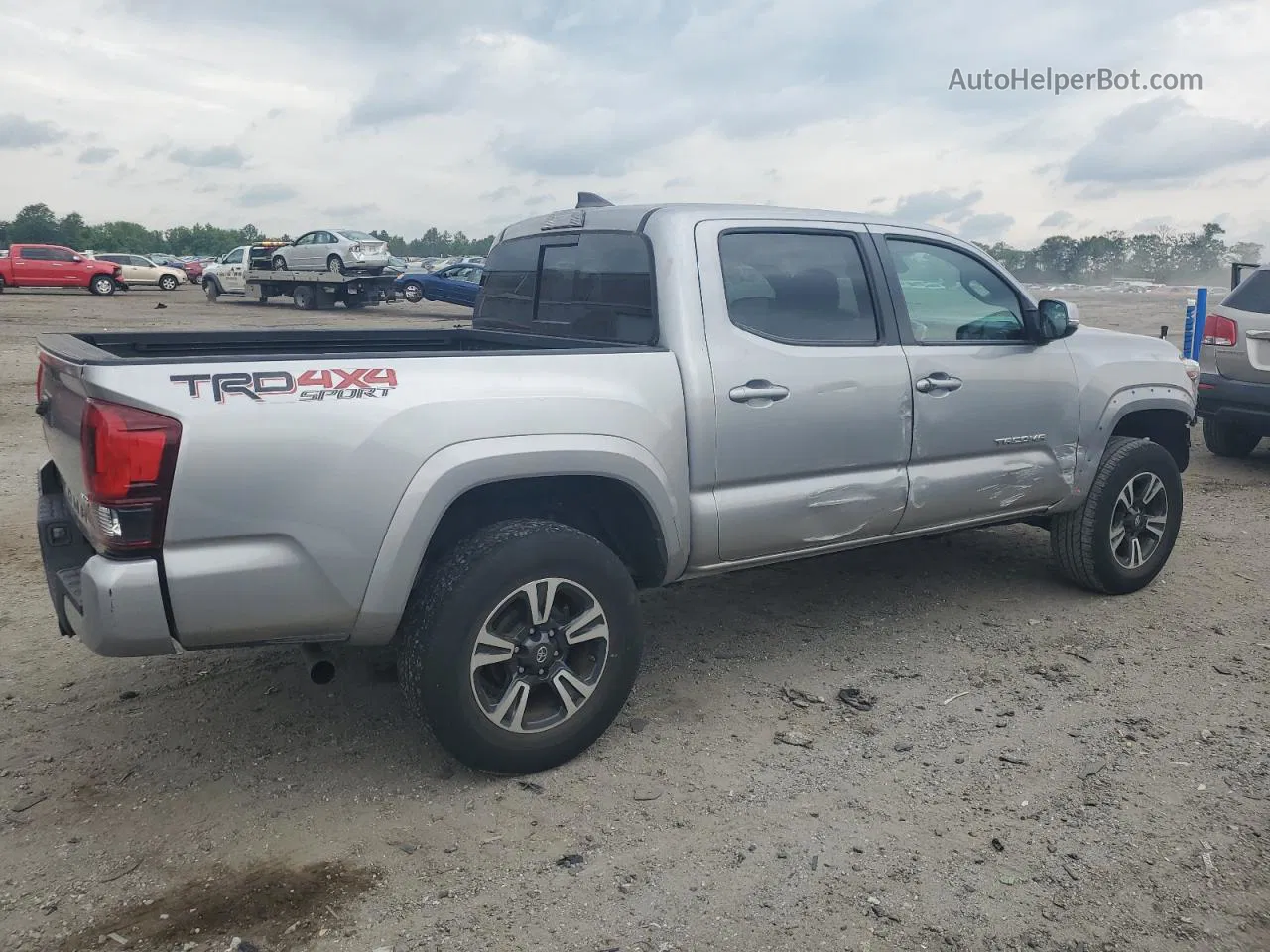 2019 Toyota Tacoma Double Cab Серебряный vin: 5TFCZ5AN2KX181851