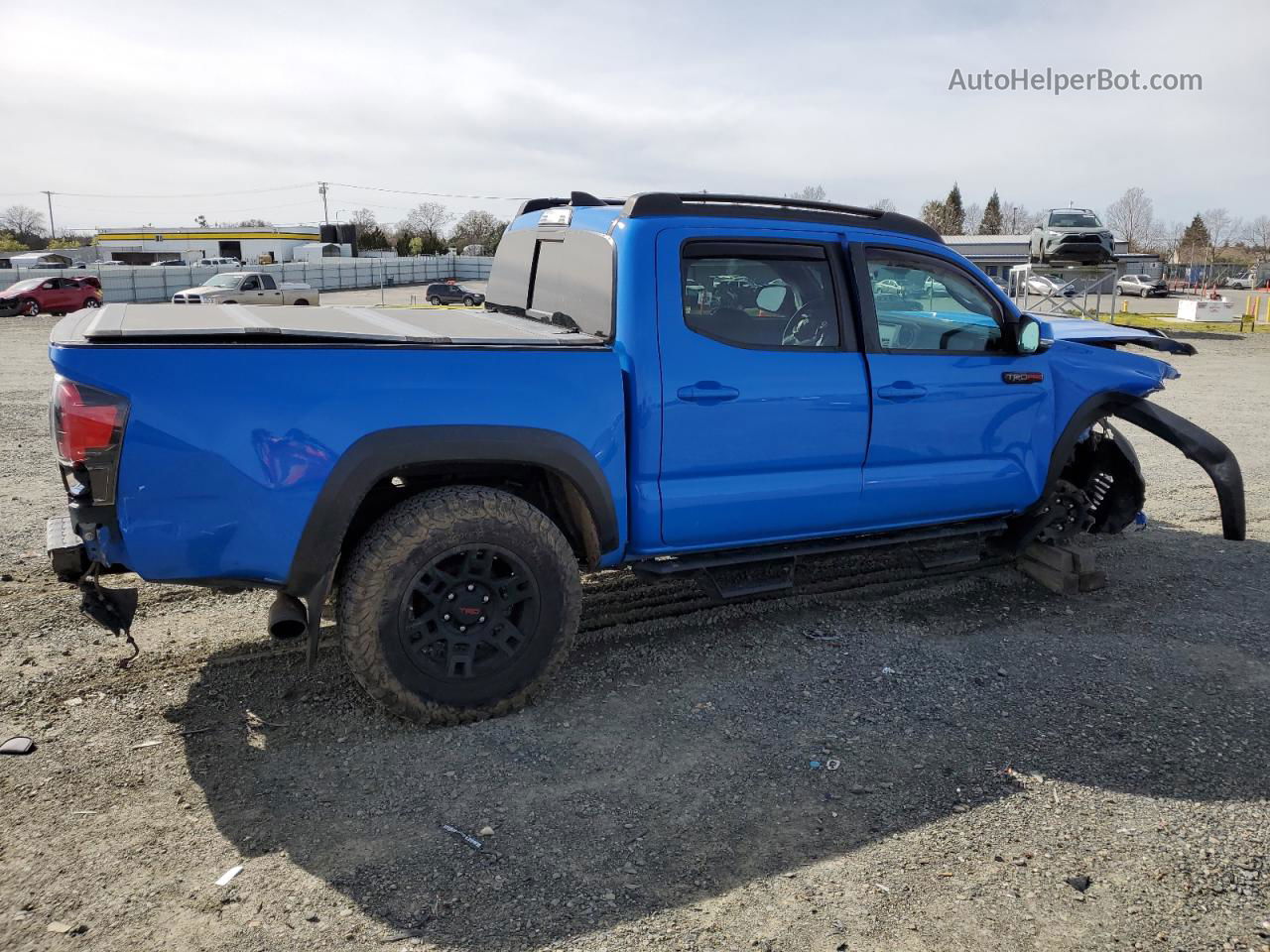 2019 Toyota Tacoma Double Cab Синий vin: 5TFCZ5AN2KX185897