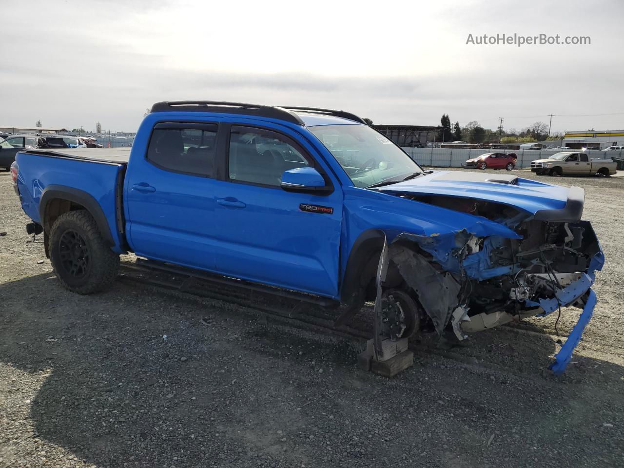 2019 Toyota Tacoma Double Cab Синий vin: 5TFCZ5AN2KX185897