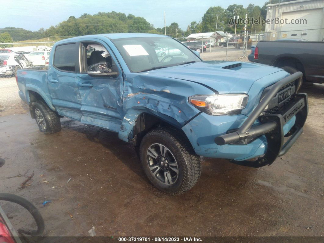 2019 Toyota Tacoma Trd Sport Синий vin: 5TFCZ5AN2KX199735