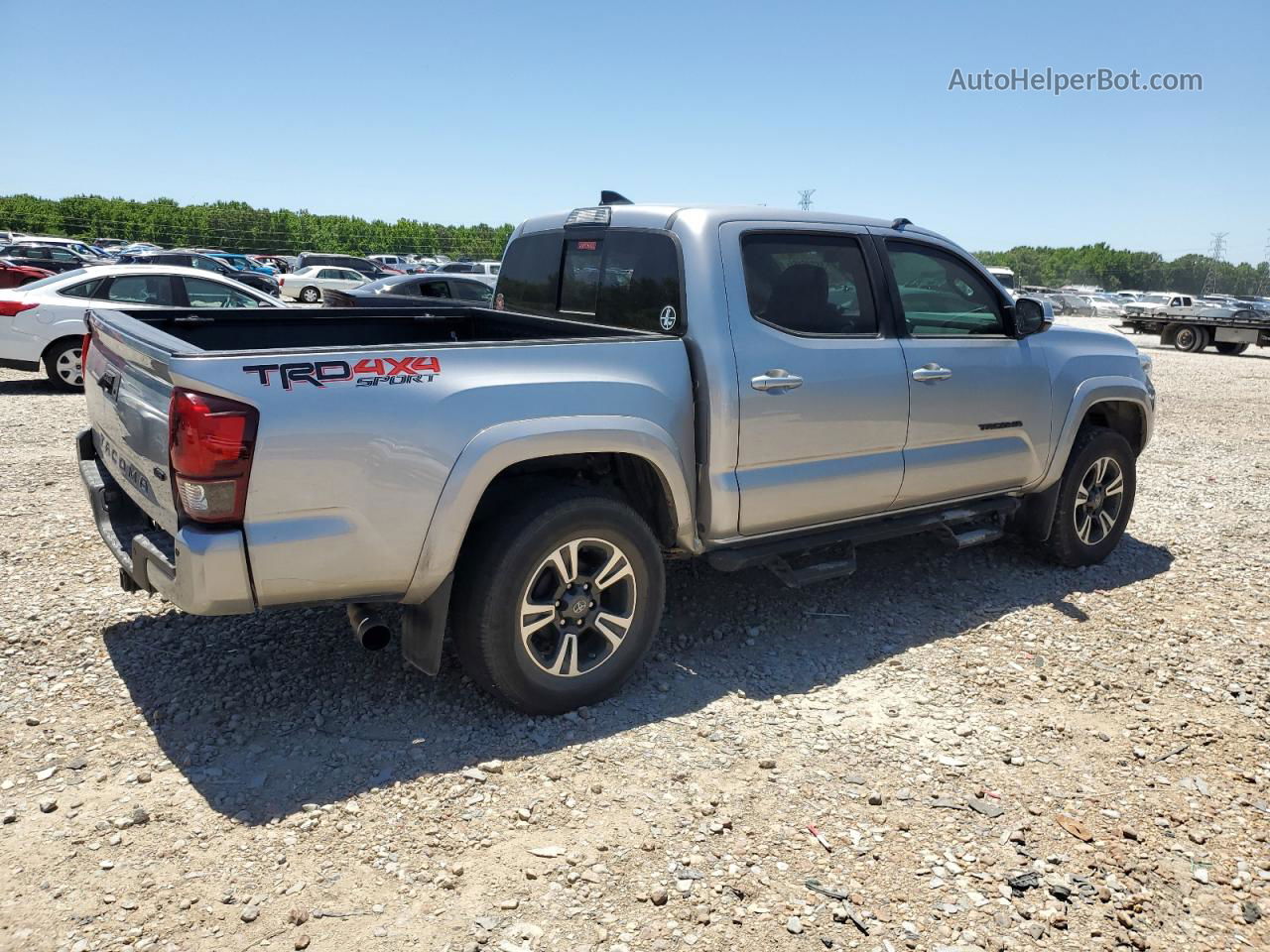 2019 Toyota Tacoma Double Cab Серебряный vin: 5TFCZ5AN2KX210409