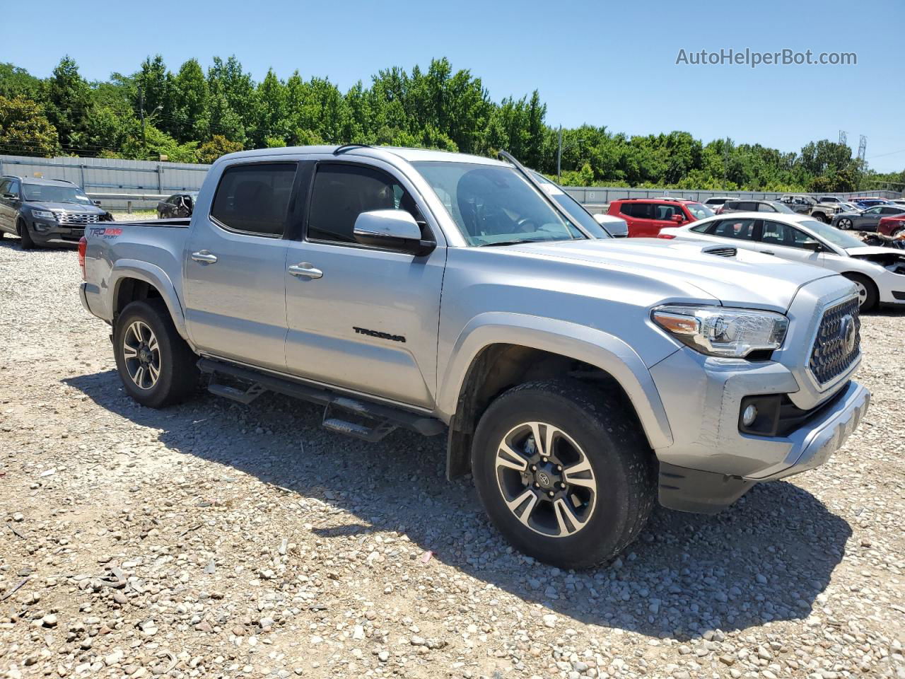 2019 Toyota Tacoma Double Cab Серебряный vin: 5TFCZ5AN2KX210409