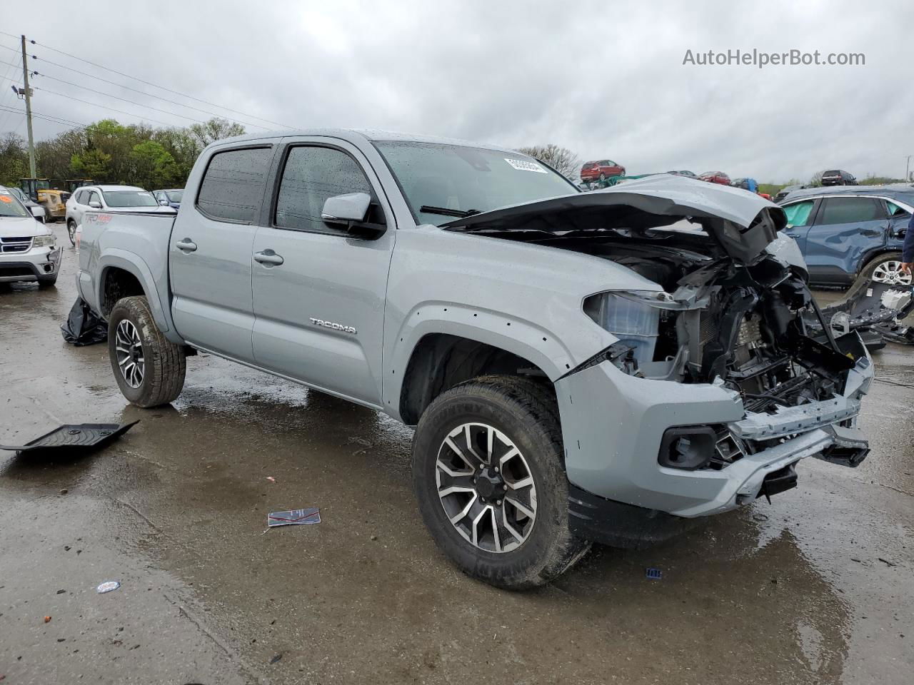 2020 Toyota Tacoma Double Cab Gray vin: 5TFCZ5AN2LX231066