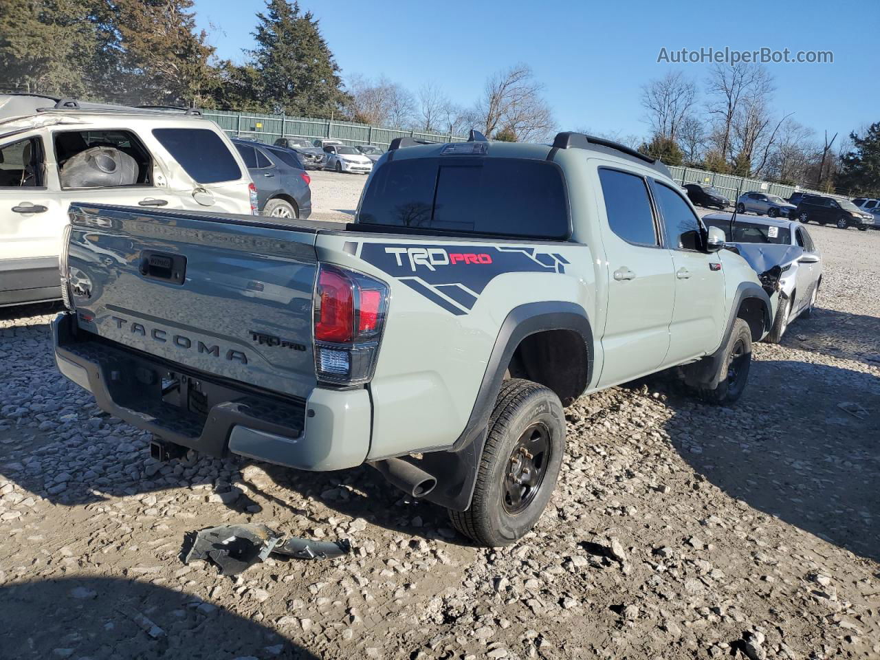 2021 Toyota Tacoma Double Cab Gray vin: 5TFCZ5AN3MX279788