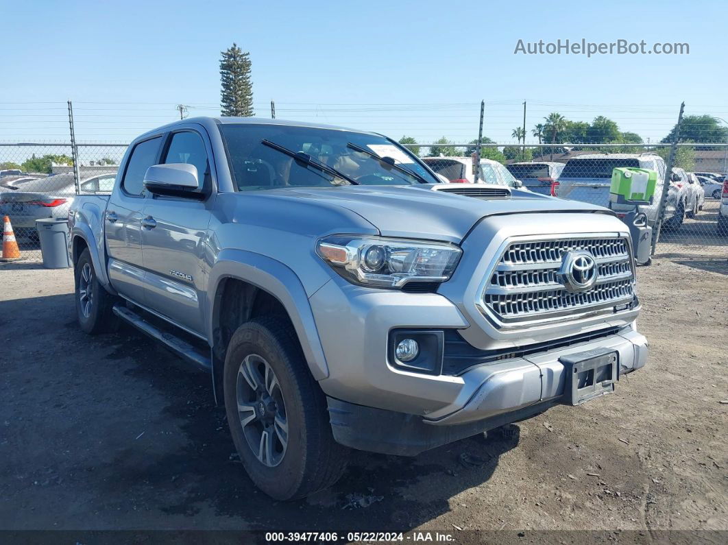 2017 Toyota Tacoma Trd Sport Silver vin: 5TFCZ5AN4HX082733