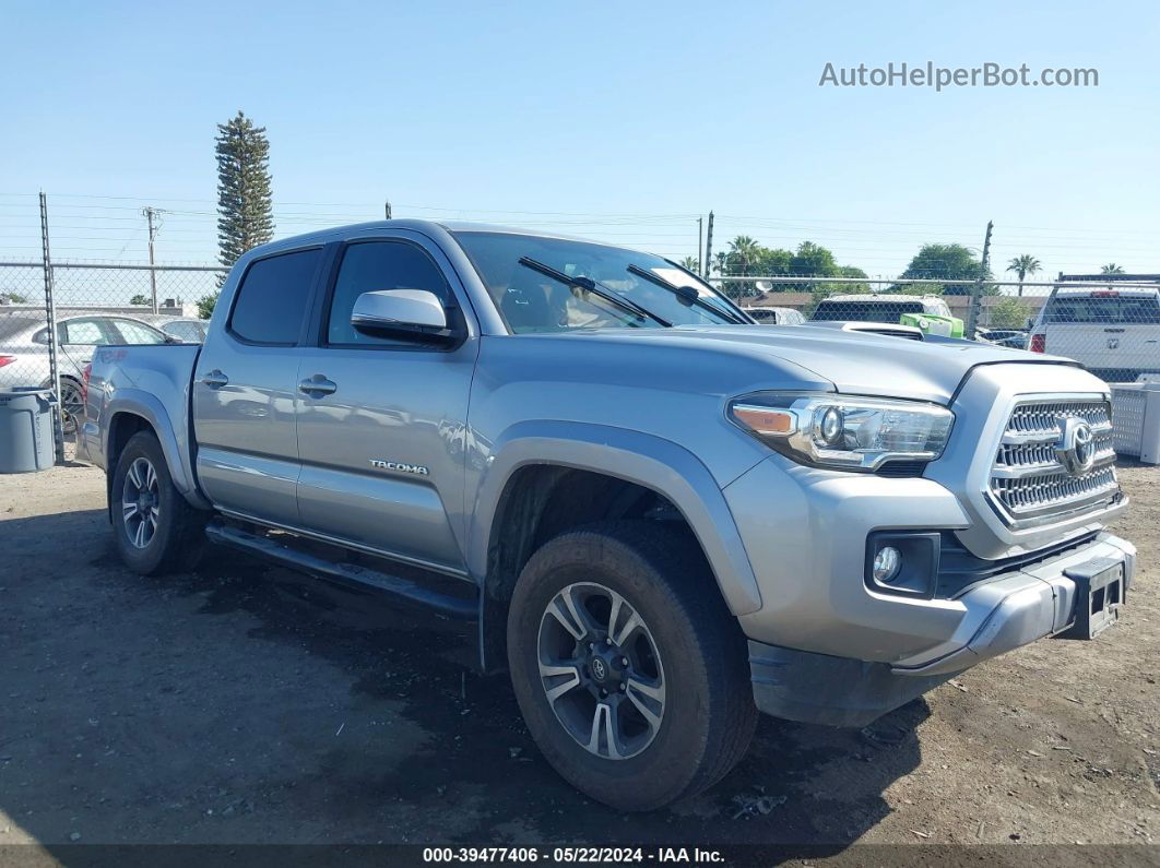 2017 Toyota Tacoma Trd Sport Silver vin: 5TFCZ5AN4HX082733