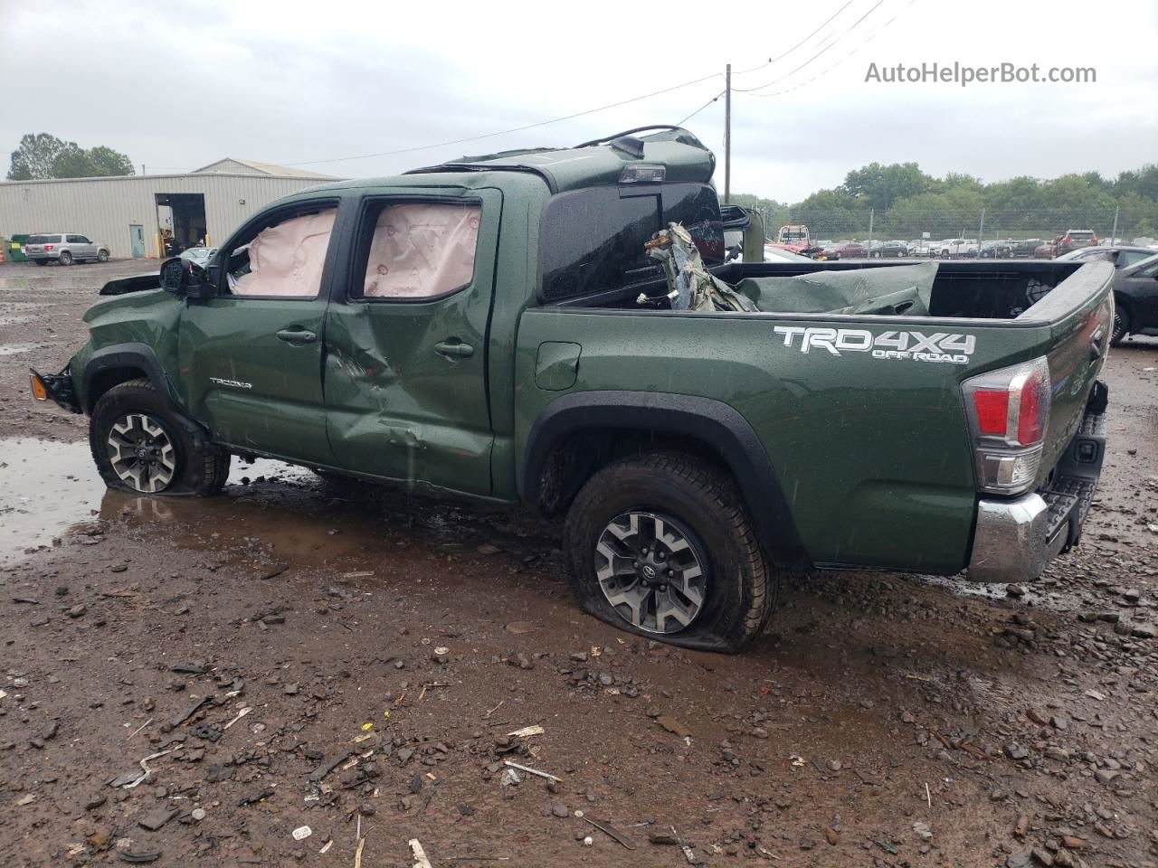 2021 Toyota Tacoma Double Cab Зеленый vin: 5TFCZ5AN4MX275426