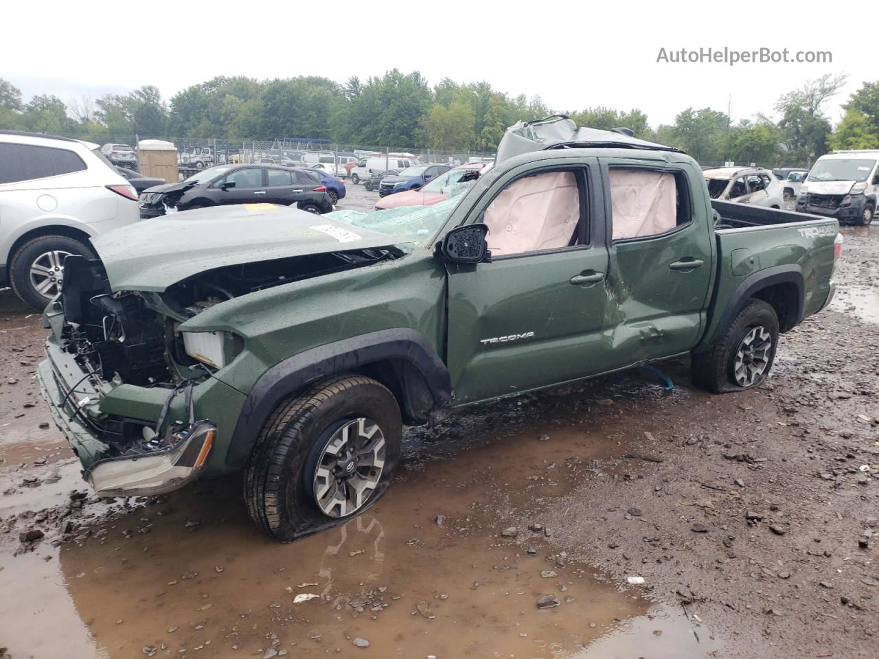 2021 Toyota Tacoma Double Cab Green vin: 5TFCZ5AN4MX275426