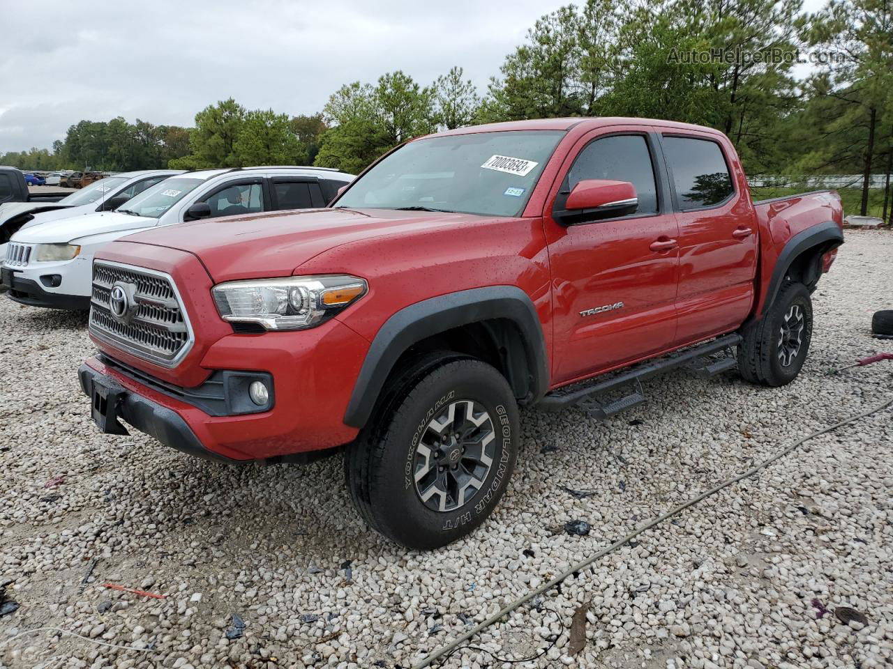 2017 Toyota Tacoma Double Cab Красный vin: 5TFCZ5AN5HX087987