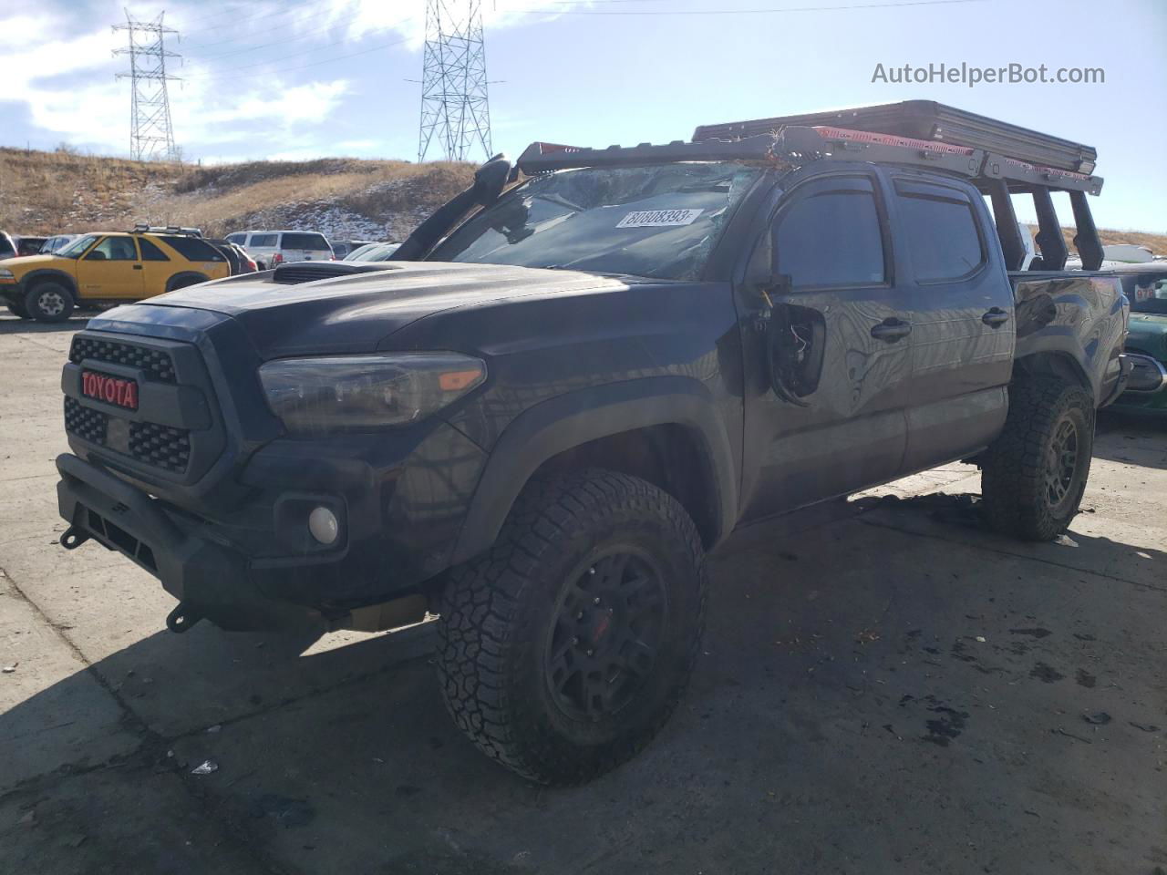 2019 Toyota Tacoma Double Cab Black vin: 5TFCZ5AN5KX201865