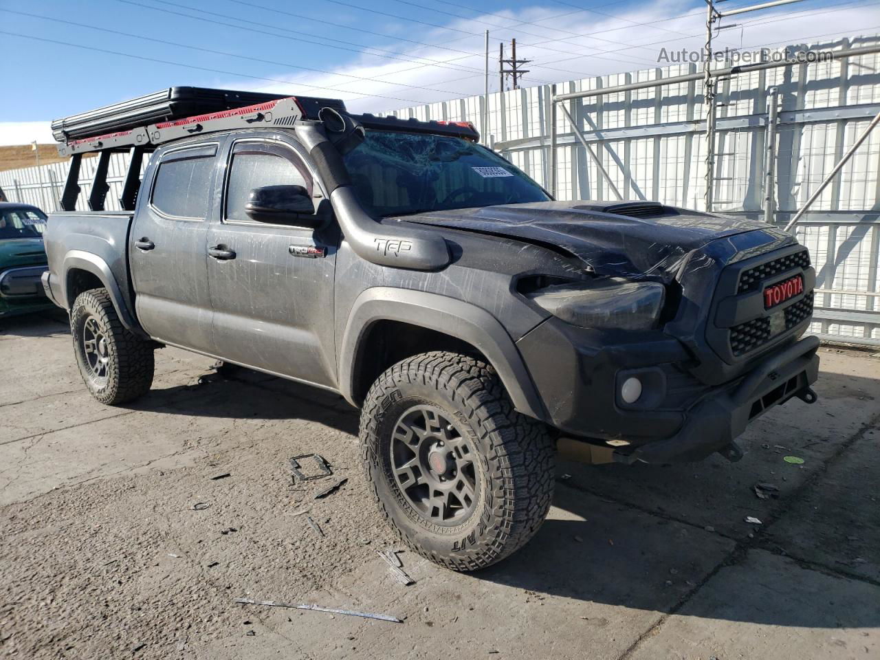 2019 Toyota Tacoma Double Cab Black vin: 5TFCZ5AN5KX201865