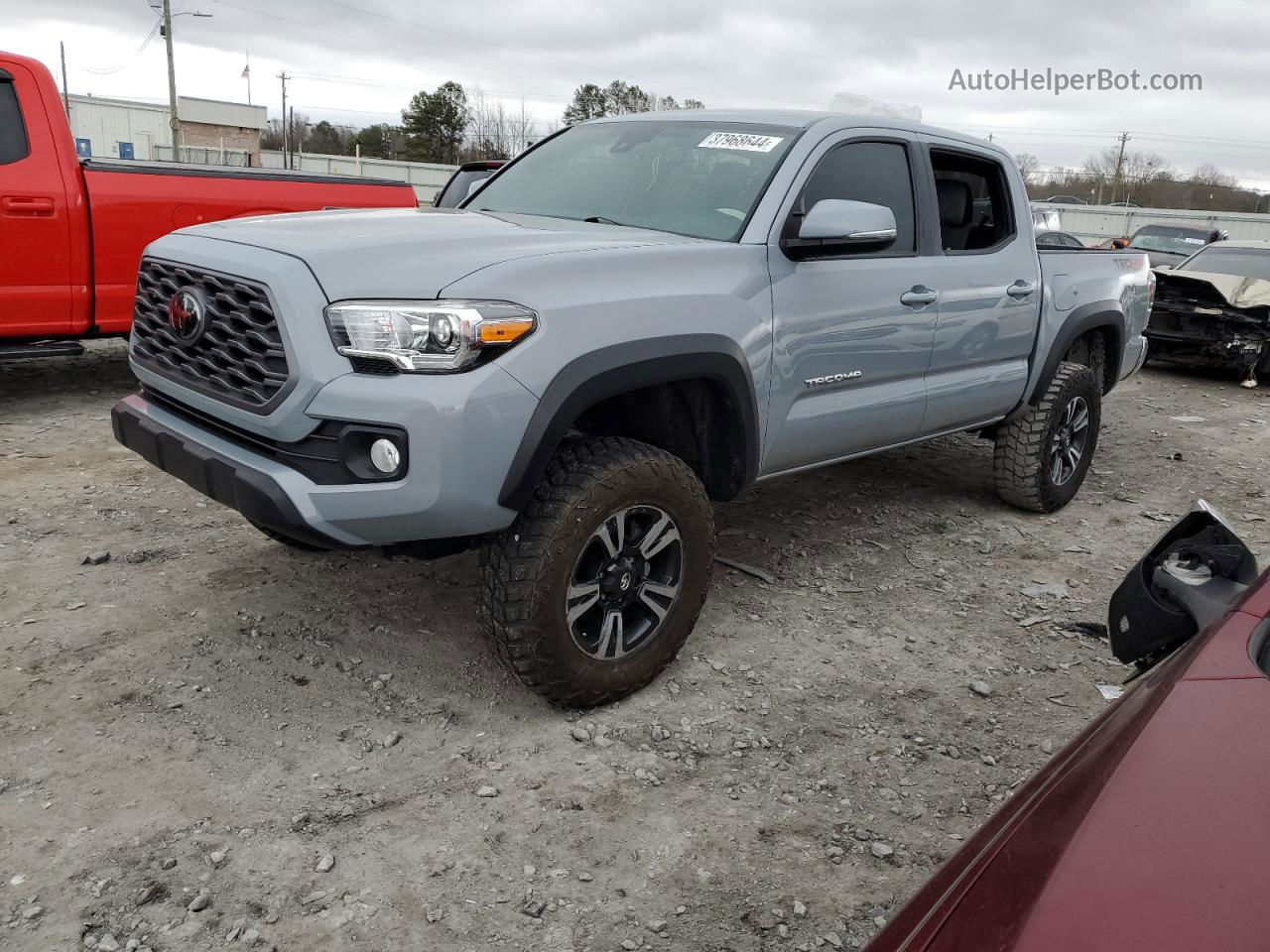 2021 Toyota Tacoma Double Cab Gray vin: 5TFCZ5AN5MX266346