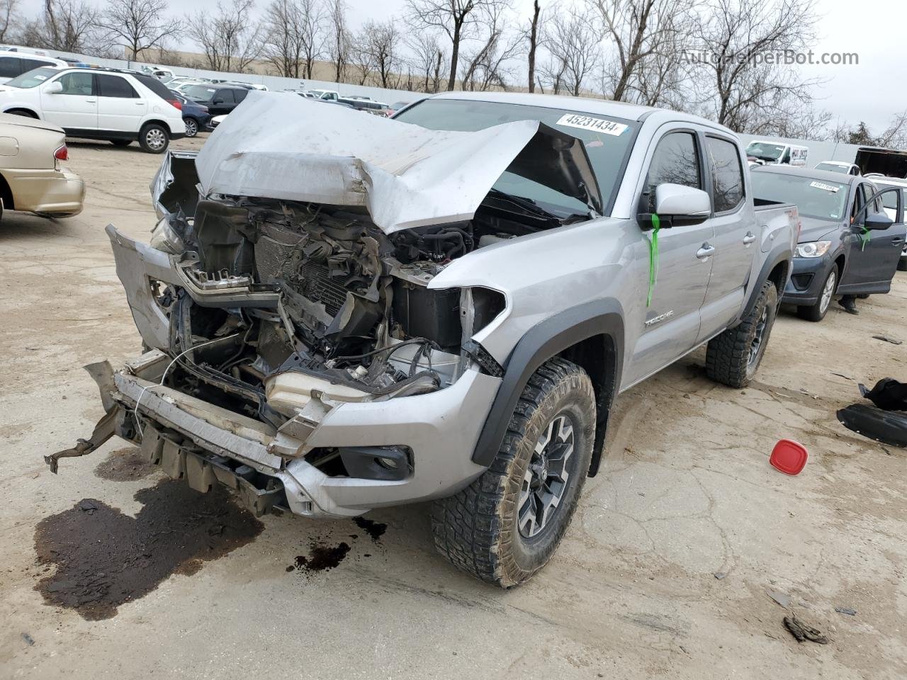 2017 Toyota Tacoma Double Cab Silver vin: 5TFCZ5AN6HX091904