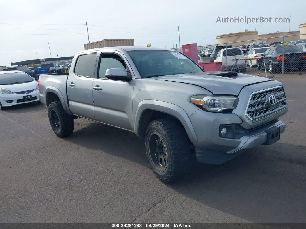 2017 Toyota Tacoma Trd Sport Silver vin: 5TFCZ5AN6HX110600