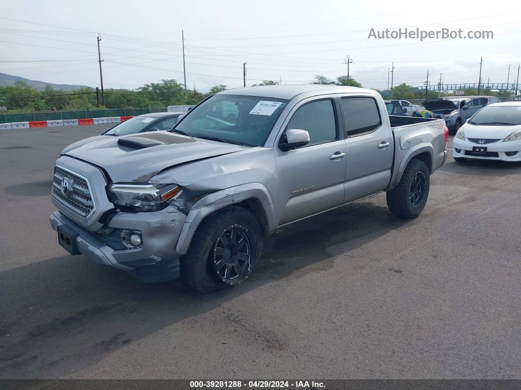 2017 Toyota Tacoma Trd Sport Silver vin: 5TFCZ5AN6HX110600