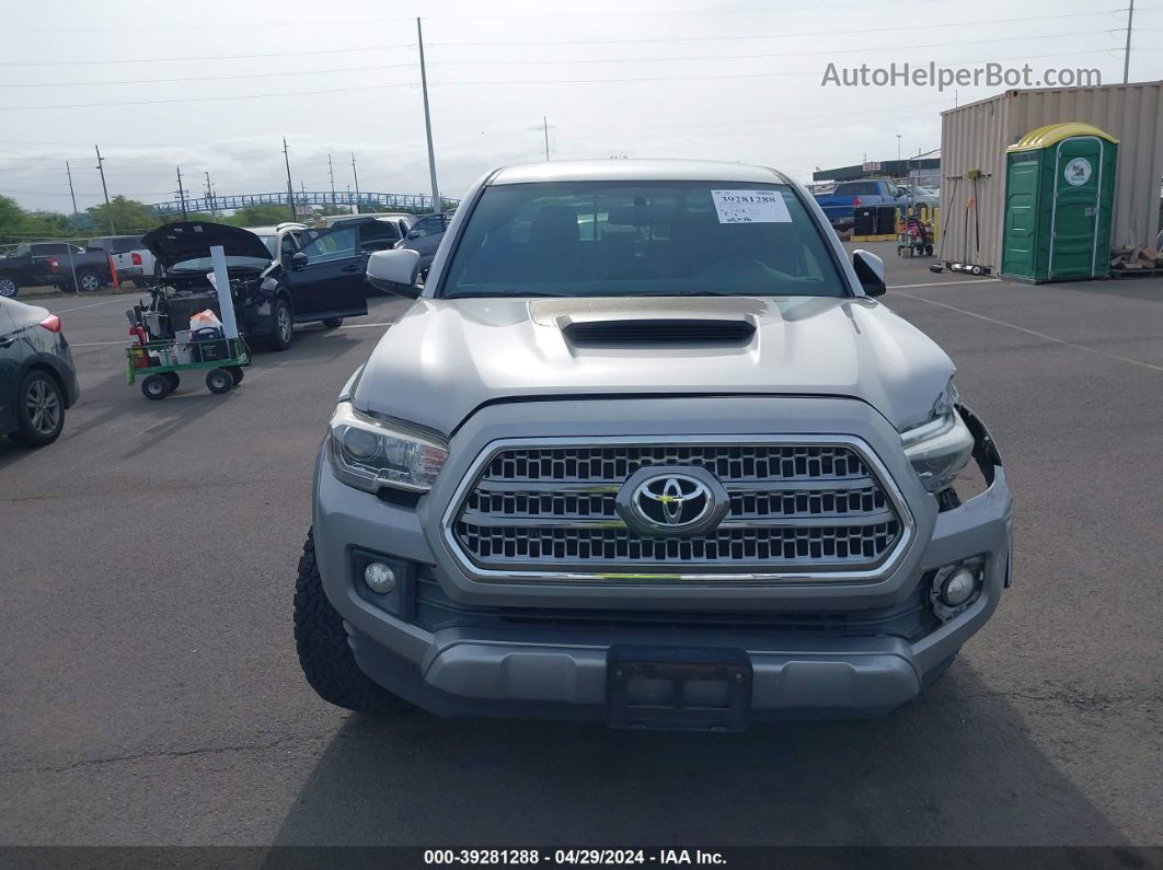 2017 Toyota Tacoma Trd Sport Silver vin: 5TFCZ5AN6HX110600