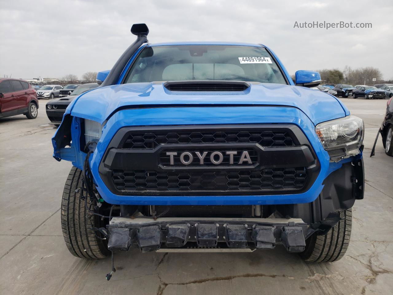 2019 Toyota Tacoma Double Cab Синий vin: 5TFCZ5AN6KX179651