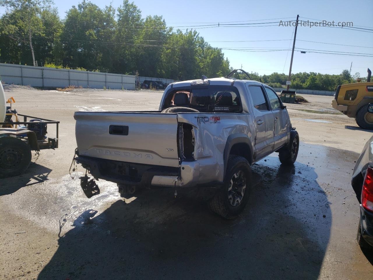 2019 Toyota Tacoma Double Cab Silver vin: 5TFCZ5AN6KX207612