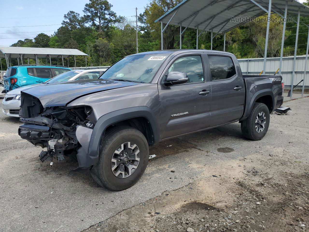 2020 Toyota Tacoma Double Cab Gray vin: 5TFCZ5AN6LX230874