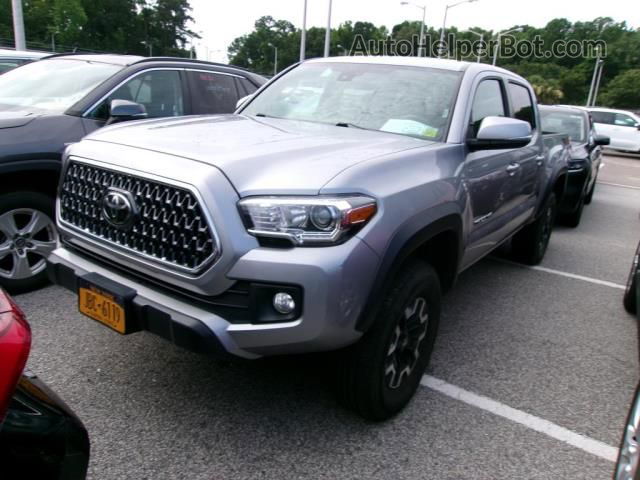 2019 Toyota Tacoma 4wd Sr/sr5/trd Sport Silver vin: 5TFCZ5AN7KX191002